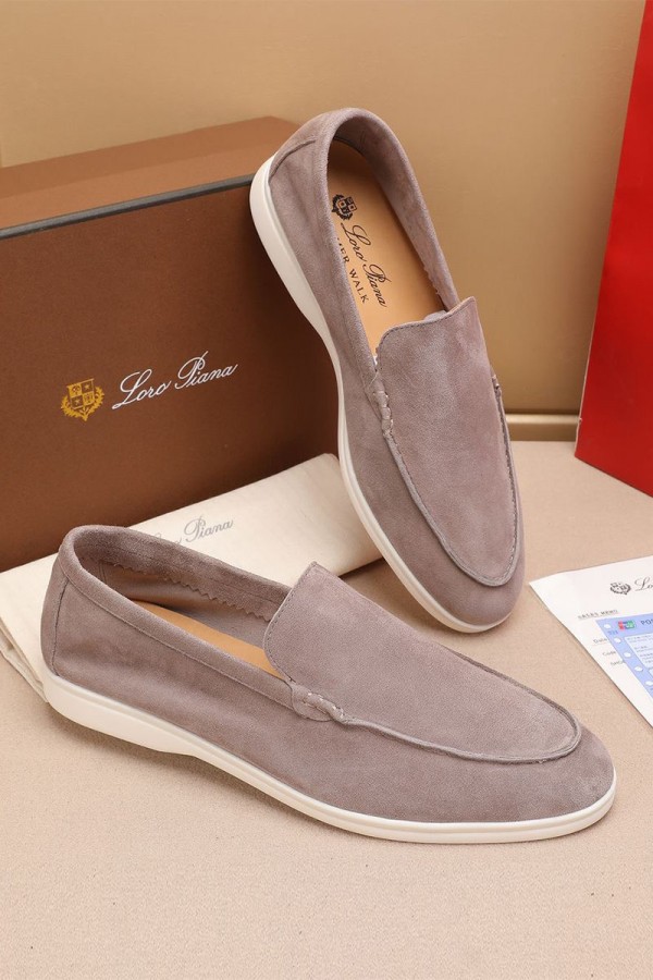 Мужские замшевые лоферы Loro Piana Summer Walk