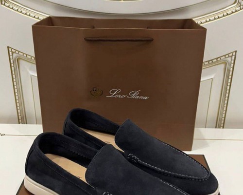 Мужские замшевые лоферы Loro Piana Summer Walk