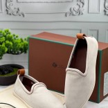 Мужские замшевые лоферы Loro Piana Venice Walk - Beige
