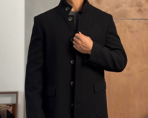 Мужское пальто чёрного цвета Loro Piana