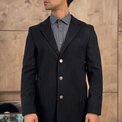 Мужское пальто чёрного цвета Loro Piana