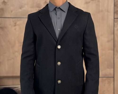 Мужское пальто чёрного цвета Loro Piana