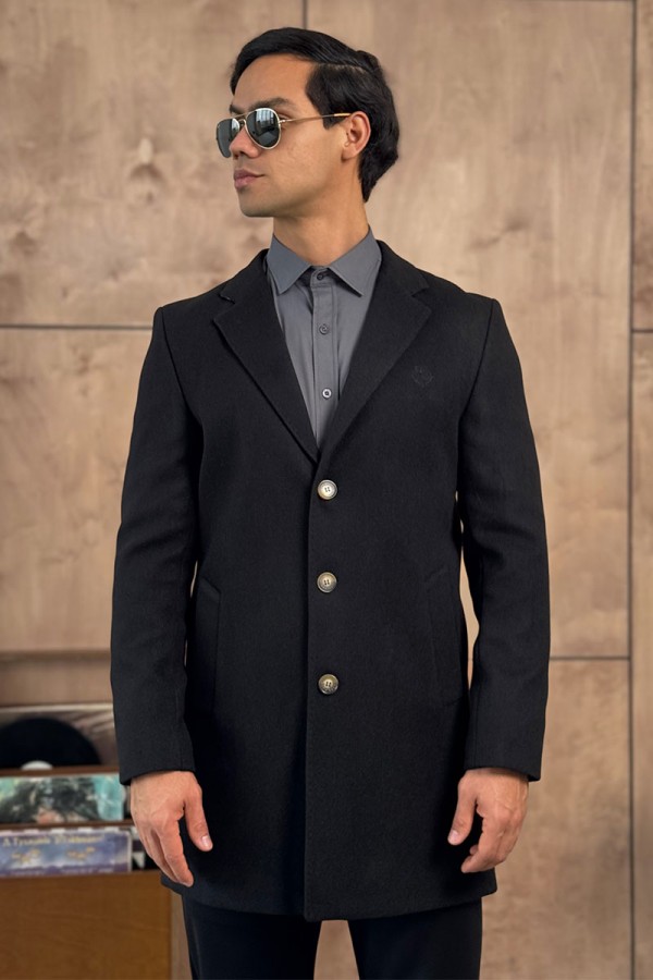 Мужское пальто чёрного цвета Loro Piana