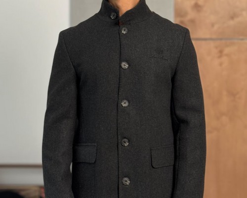 Мужское пальто серого цвета Loro Piana