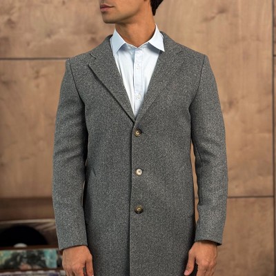 Мужское пальто серого цвета Loro Piana