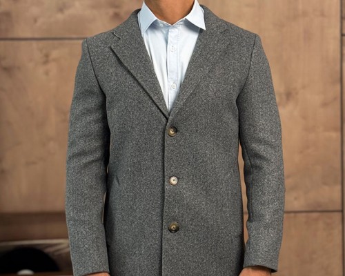 Мужское пальто серого цвета Loro Piana