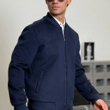 Мужской бомбер Loro Piana синего цвета