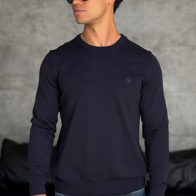 Мужской тёмно-синий джемпер Loro Piana