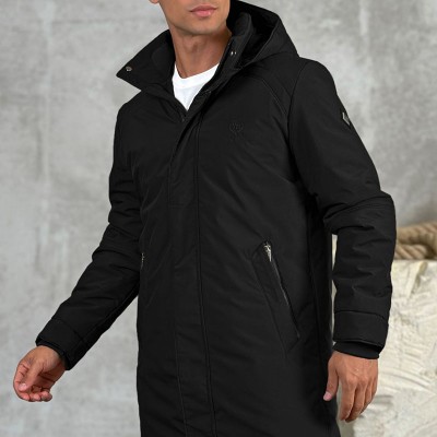 Парка чёрного цвета Loro Piana logo-patch