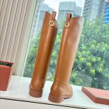 Женские кожаные сапоги Loro Piana premium - Chestnut