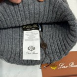 Шапка Loro Piana premium logo-embroidered - Grey