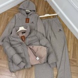 Женский костюм тройка на флисе Loro Piana premium - Beige