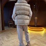 Женский костюм тройка на флисе Loro Piana premium - Beige