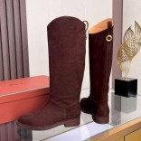 Женские замшевые сапоги Loro Piana premium - Red