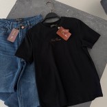 Женская базовая футболка Loro Piana premium - Black