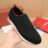 Мужские текстильные кроссовки Loro Piana Lp Flexy Active - Black