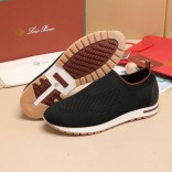 Мужские текстильные кроссовки Loro Piana Lp Flexy Active - Black