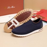 Мужские текстильные кроссовки Loro Piana Lp Flexy Active - Navy