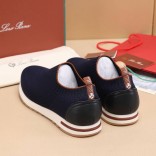 Мужские текстильные кроссовки Loro Piana Lp Flexy Active - Navy