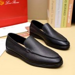 Мужские кожаные лоферы Loro Piana Summer Walk - Black