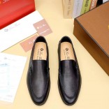 Мужские кожаные лоферы Loro Piana Summer Walk - Black