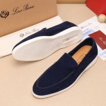 Мужские замшевые лоферы Loro Piana Summer Walk - Navy