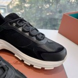 Женские кожаные кроссовки Loro Piana Premium - Black