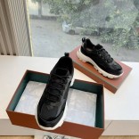 Женские кожаные кроссовки Loro Piana Premium - Black