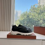 Женские кожаные кроссовки Loro Piana Premium - Black