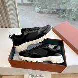 Женские кожаные кроссовки Loro Piana Premium - Black