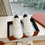 Женские кожаные кроссовки Loro Piana Premium - White