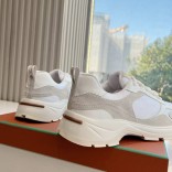 Женские кожаные кроссовки Loro Piana Premium - White