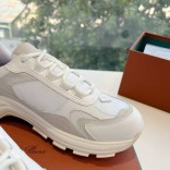 Женские кожаные кроссовки Loro Piana Premium - White