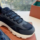 Женские кожаные кроссовки Loro Piana Premium - Blue