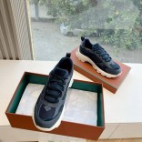 Женские кожаные кроссовки Loro Piana Premium - Blue