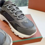 Женские кожаные кроссовки Loro Piana Premium - Grey