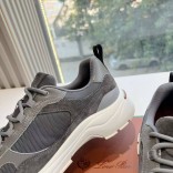 Женские кожаные кроссовки Loro Piana Premium - Grey