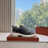 Женские кожаные кроссовки Loro Piana Premium - Grey