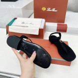 Женские замшевые сандалии Loro Piana Premium - Black