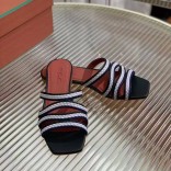 Женские кожаные шлёпанцы Loro Piana Premium