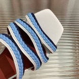 Женские кожаные шлёпанцы Loro Piana Premium