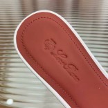 Женские кожаные шлёпанцы Loro Piana Premium