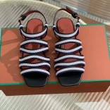 Женские кожаные сандалии Loro Piana Premium