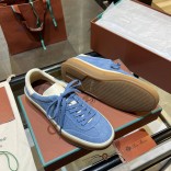 Женские замшевые кроссовки Loro Piana Premium - Blue