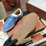 Женские замшевые кроссовки Loro Piana Premium - Blue