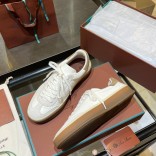 Женские замшевые кроссовки Loro Piana Premium - White