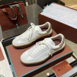 Женские замшевые кроссовки Loro Piana Premium - White