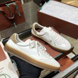 Женские замшевые кроссовки Loro Piana Premium - White