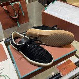 Женские замшевые кроссовки Loro Piana Premium - Black