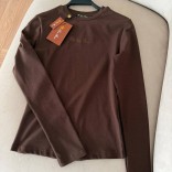 Женский базовый лонгслив Loro Piana Premium - Brown